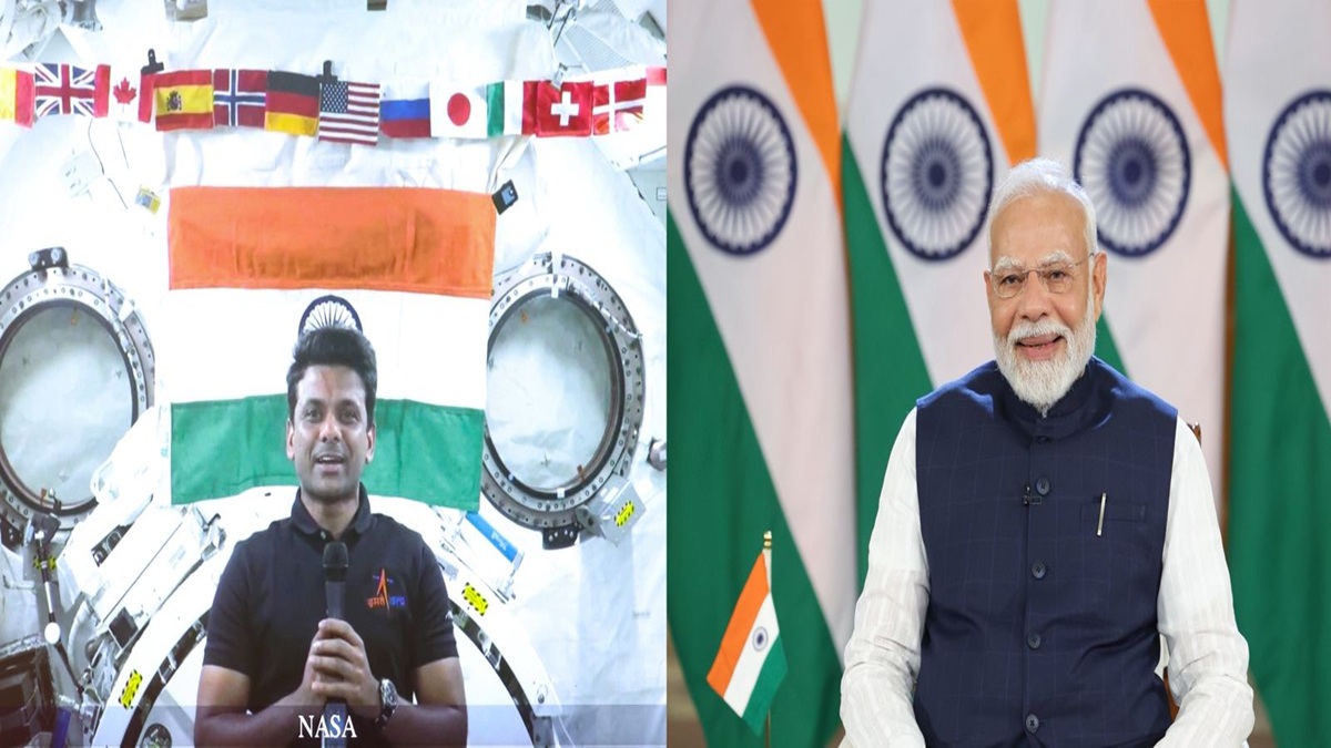 PM Modi interacts with Group Captain Shubhanshu Shukla, first Indian aboard the International Space Station