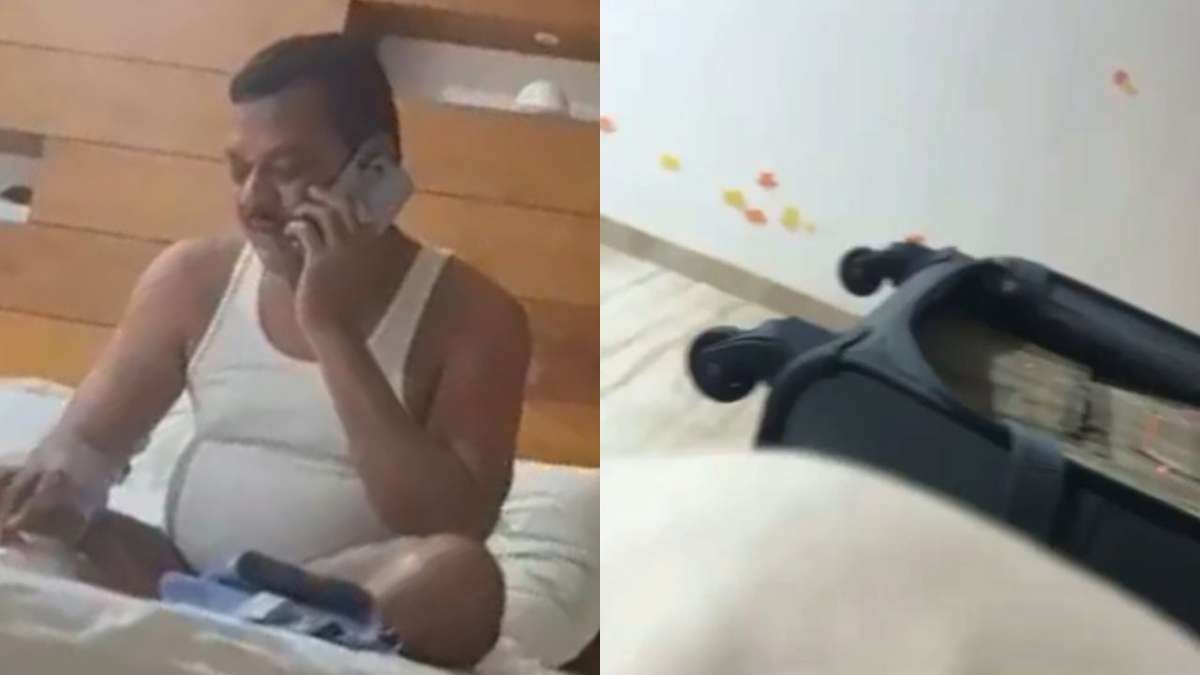 Sena MLA Sanjay Shirsat seen with bag of full of cash day after Income Tax notice, Sanjay Raut shares video