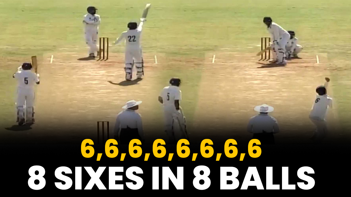 6,6,6,6,6,6,6,6: Eight successive sixes in Ranji Trophy, Meghalaya batter hits fastest FC fifty in record show