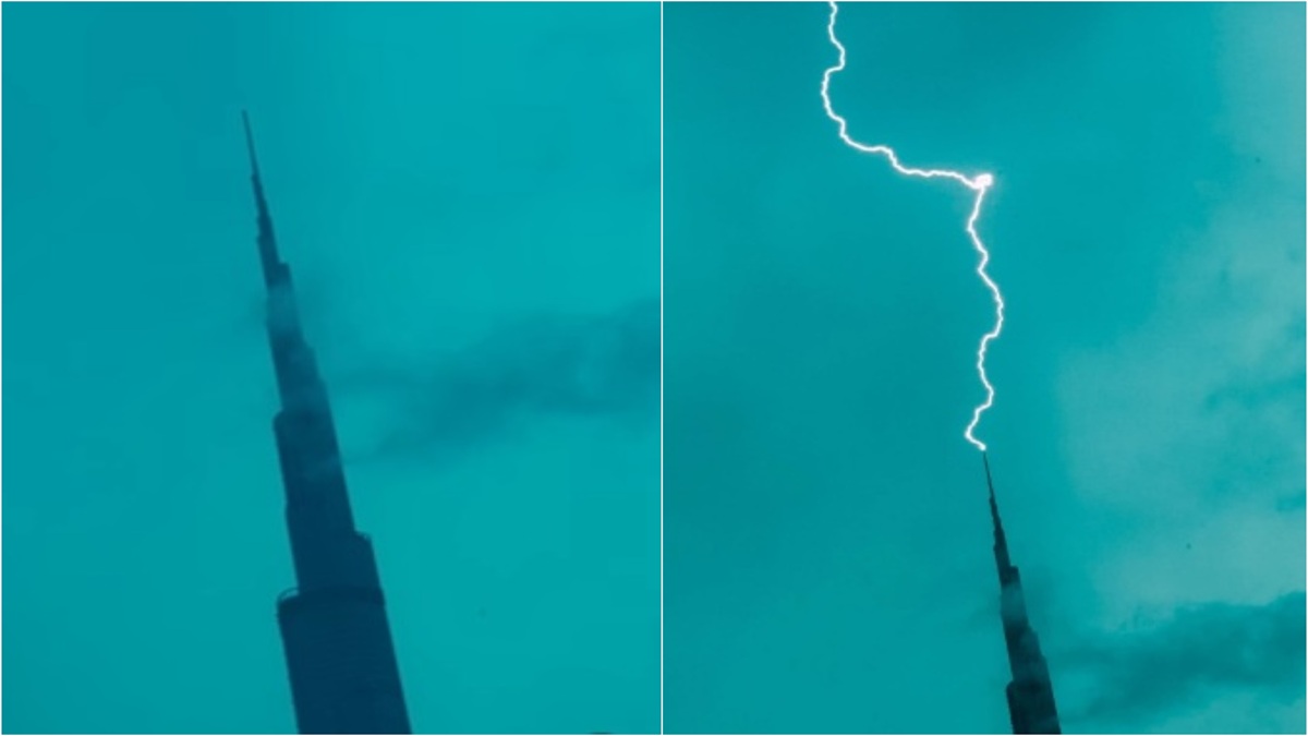 Nature’s fury on display as lightning hits Burj Khalifa, Dubai crown prince captures rare moment | WATCH