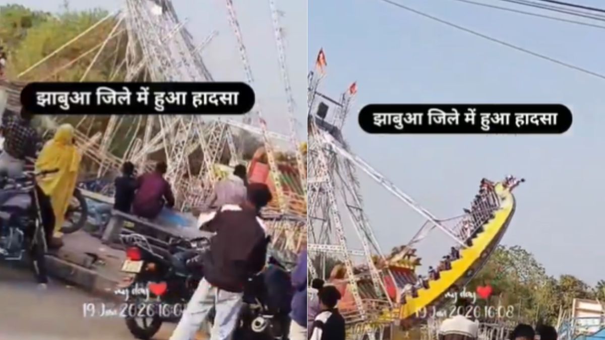 Giant swing collapses in Madhya Pradesh’s Jhabua, schoolchildren injured | Video