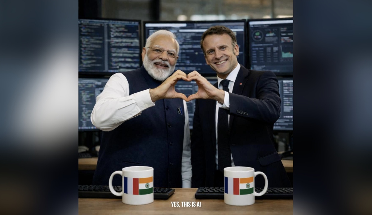 ‘When friends connect’: Macron shares AI-generated ‘heart’ photo with PM Modi ahead of AI Impact Summit