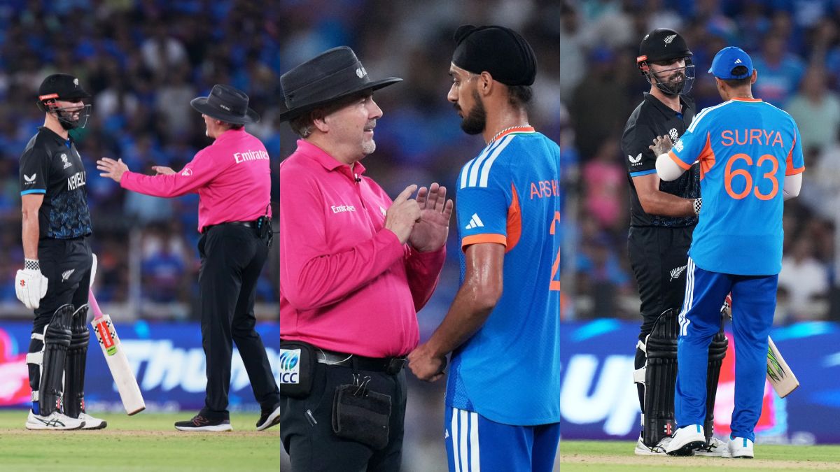 Tempers flare between Arshdeep Singh and Daryl Mitchell in T20 World Cup final, Surya steps in: Watch