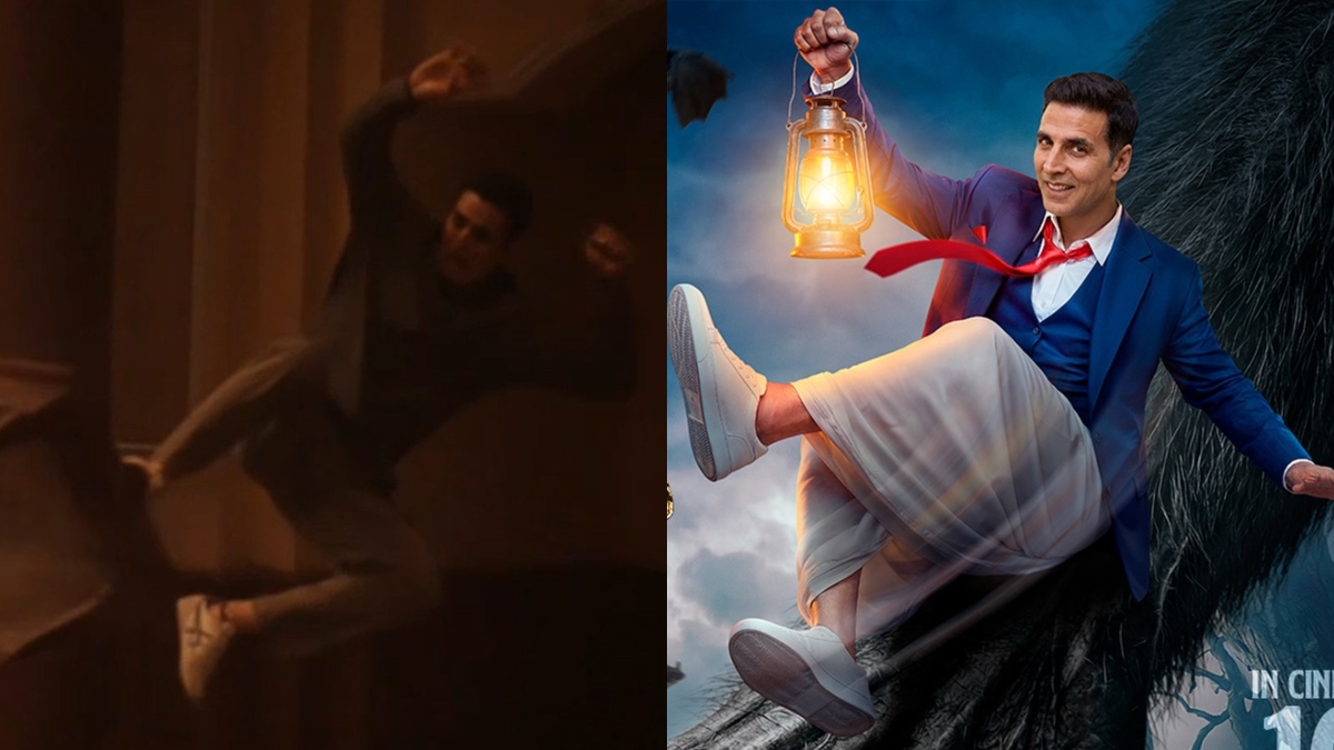 Bhooth Bangla: Akshay Kumar injures himself while performing stunt, loses balance mid-landing | Video