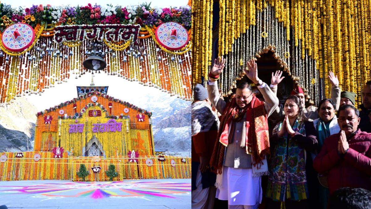 Kedarnath Dham portals open for devotees amid chants of ‘Har Har Mahadev’; Uttarakhand CM Dhami offers prayers