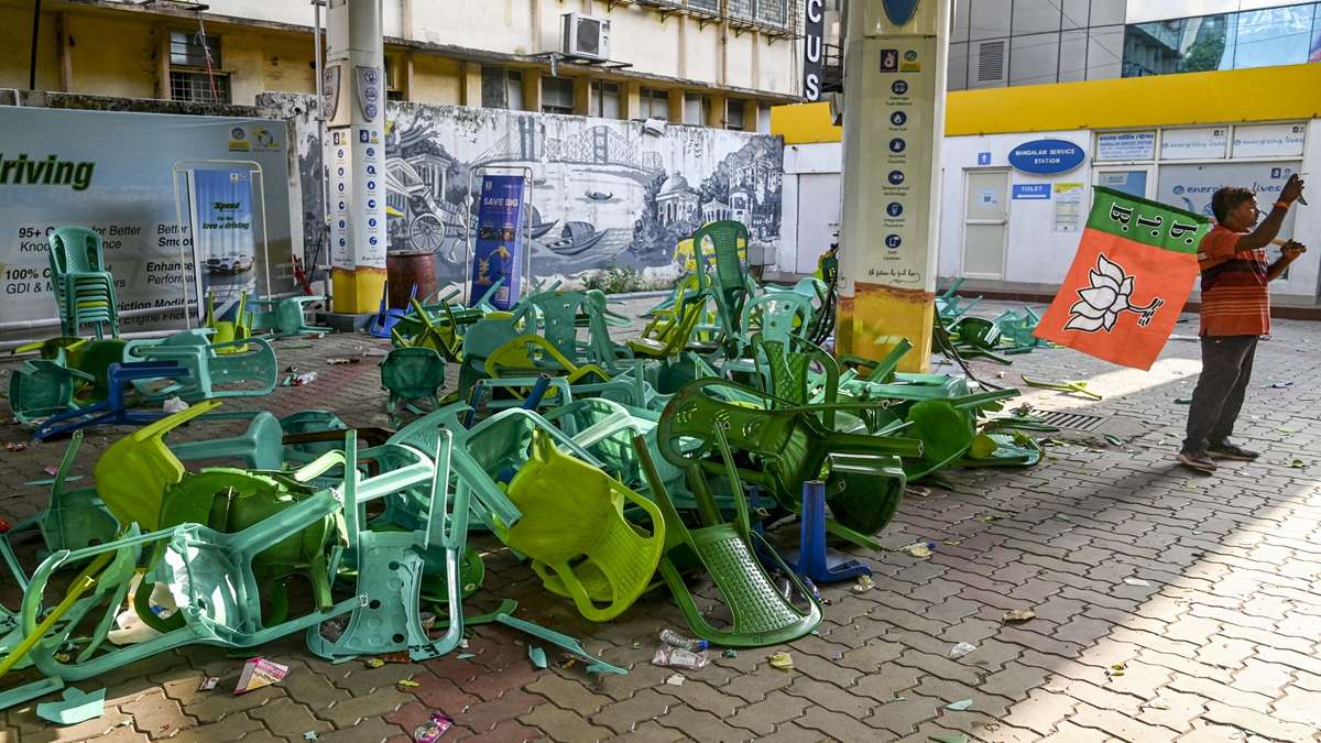 Bengal post-poll violence: BJP alleges TMC’s ‘gunda vahini’ impersonating its workers to create disorder