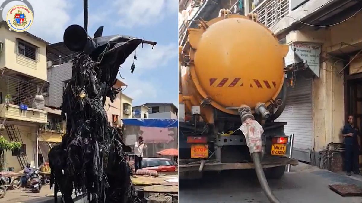 Mumbai drains yield sofas, fridges and even autorickshaw in BMC’s desilting drive ahead of monsoon | VIDEO