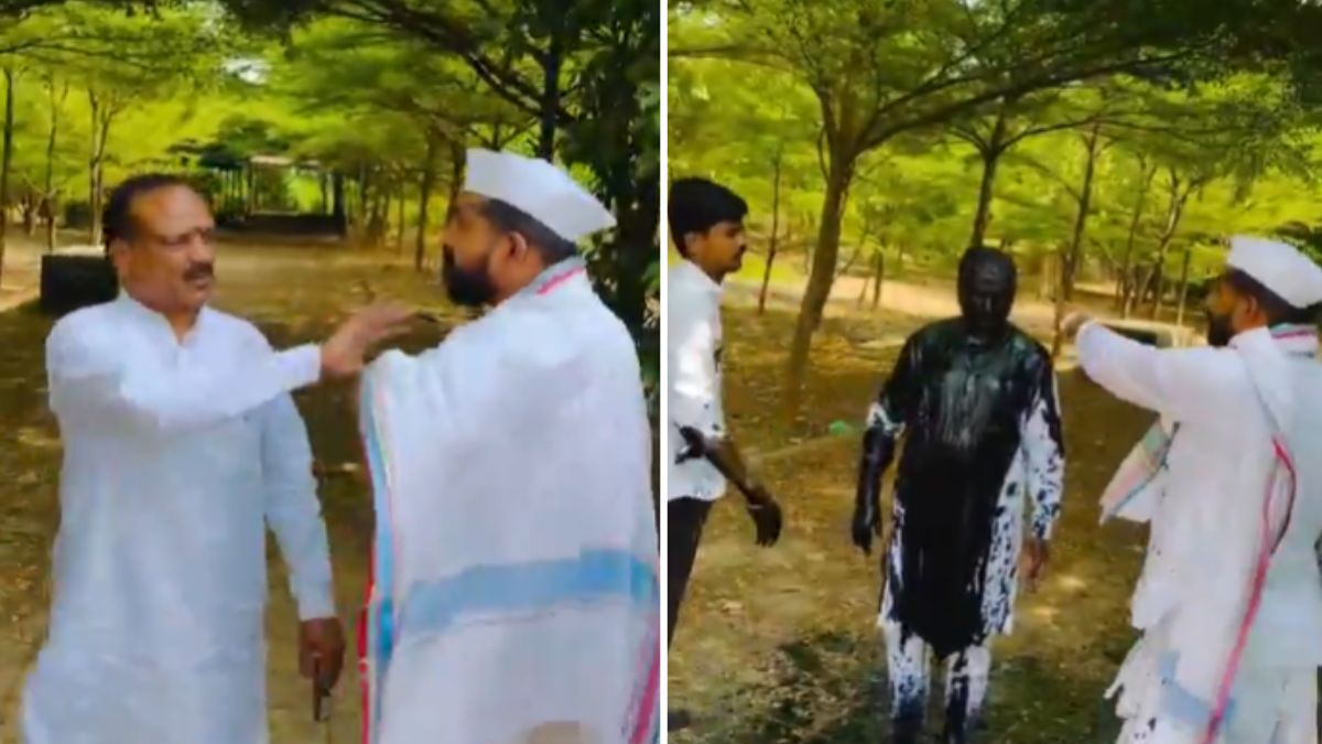 NCP(SP) leader Vikas Lawande attacked, ink smeared over ‘targeting’ spiritual leaders | VIDEO