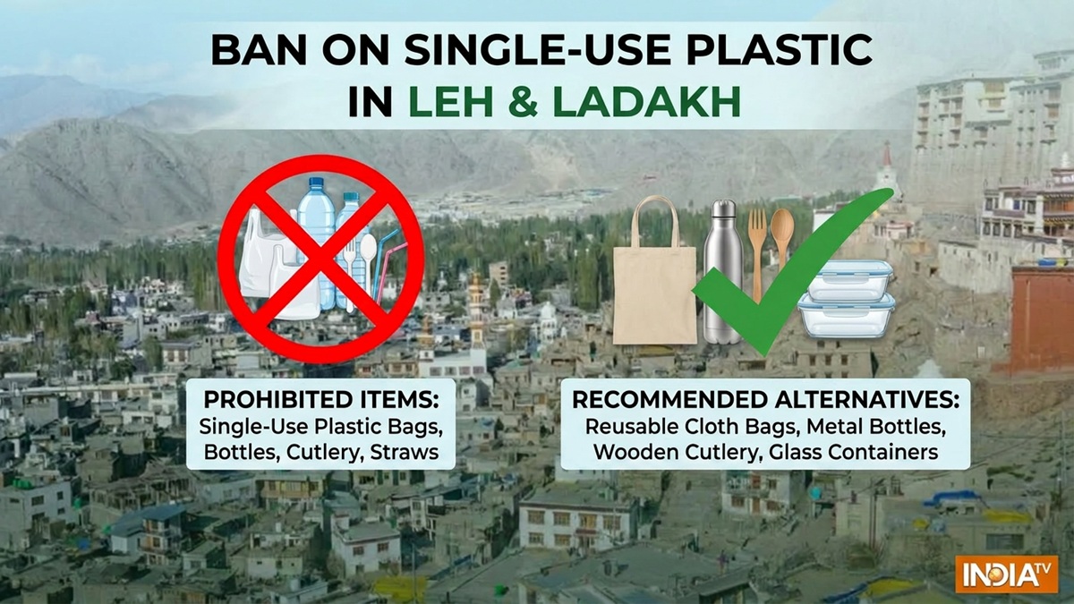 Ladakh imposes strict ban on single-use plastic and littering; violators to face heavy penalties | Details