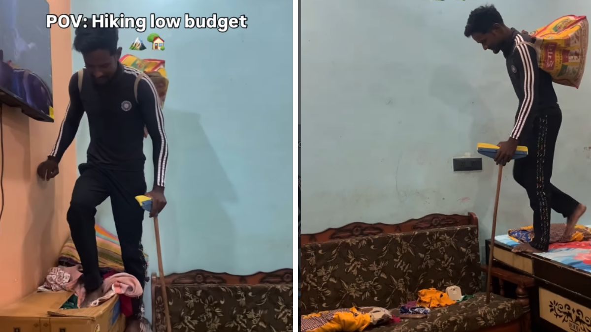 ‘Please mention the itinerary’: Man turns living room into a mountain trek, internet can’t stop laughing