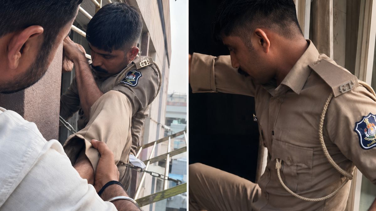 Surat cop climbs into locked 7th-floor flat to save man attempting suicide | Watch