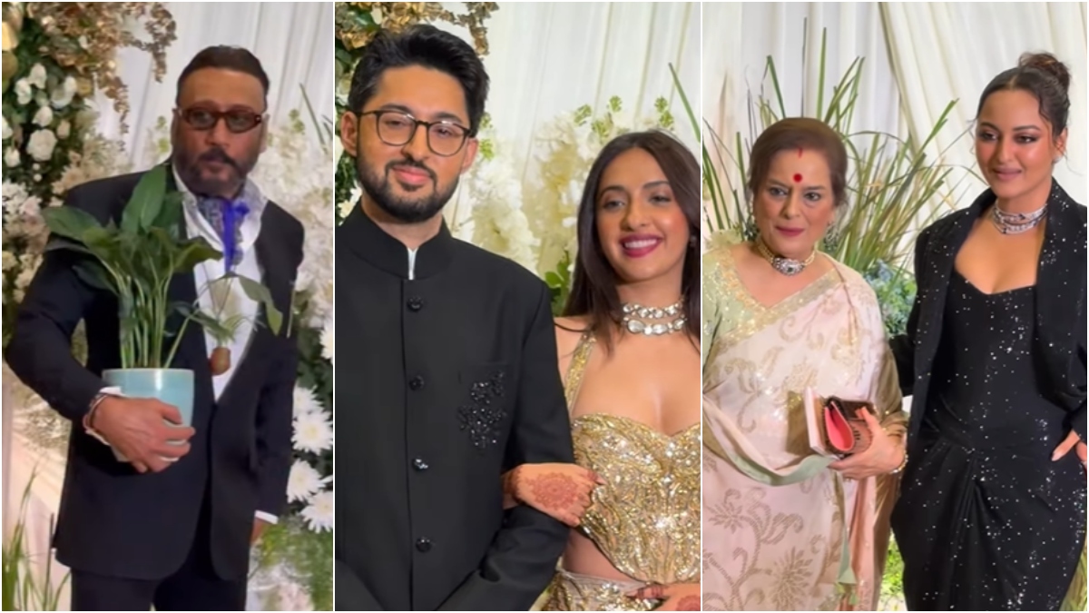 Jackie Shroff, Sonakshi Sinha and others attend Akansha Ranjan Kapoor and Sharan Sharma’s wedding reception