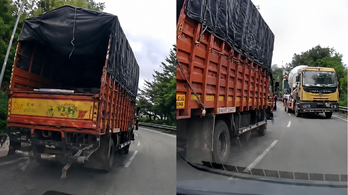 Hyderabad professor comes face-to-face with truck on wrong side, dashcam captures what happens next
