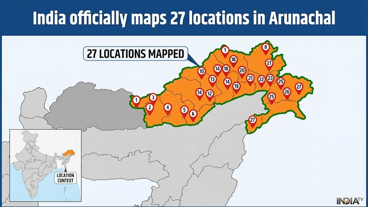 India draws a firm line on Arunachal, officially maps 27 locations after China’s repeated renaming attempts