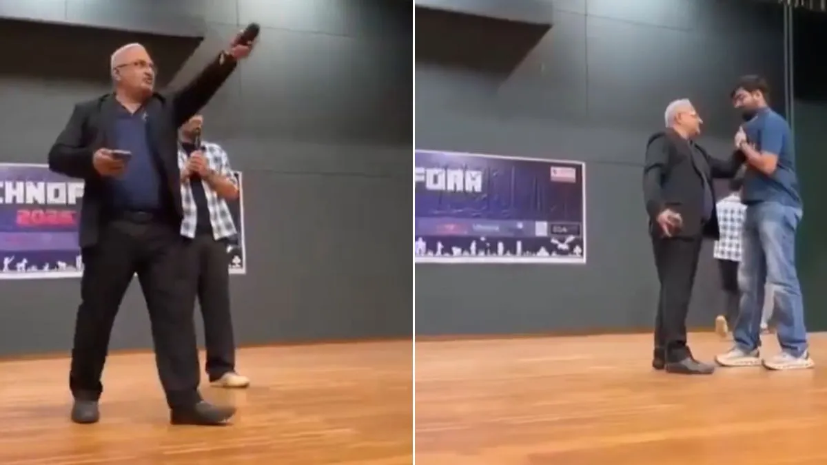 ABVP protests at Ahmedabad’s Nirma University after professor grabs student’s collar, inquiry committee formed