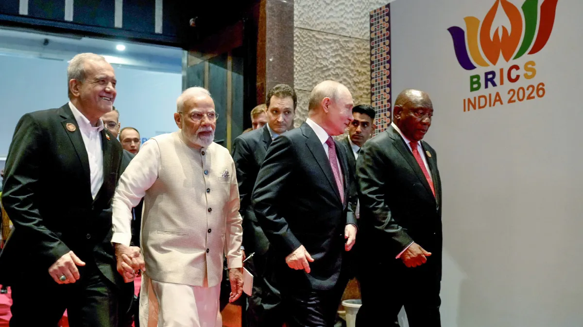 Putin on one side, Iran’s Pezeshkian on another: PM Modi’s striking BRICS pic carries Global South pitch