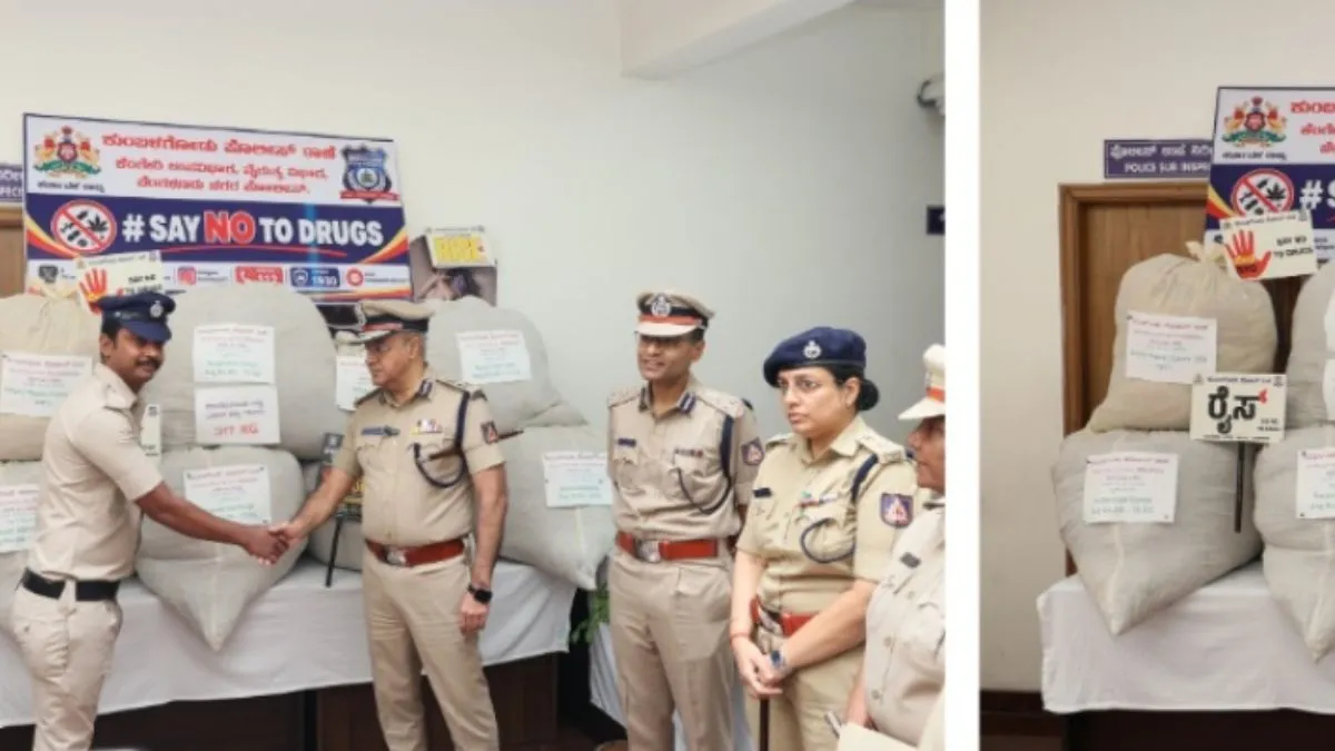 Two interstate drug peddlers arested in Bengaluru, 317 kg ganja worth Rs 3 crore seized