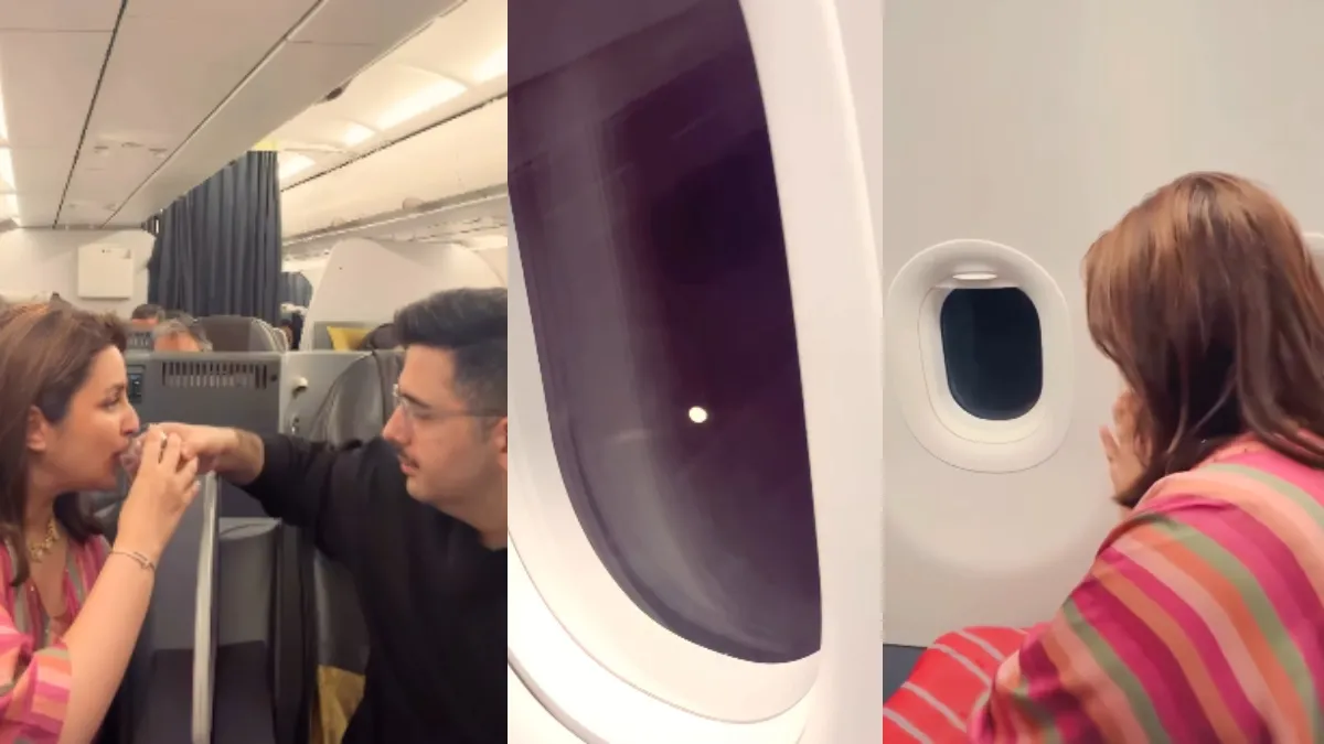 Parineeti Chopra breaks Karwa Chauth fast at 35,000 feet, spots moon with Raghav Chadha | Watch
